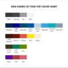 tank top color chart - Parkway Drive Shop