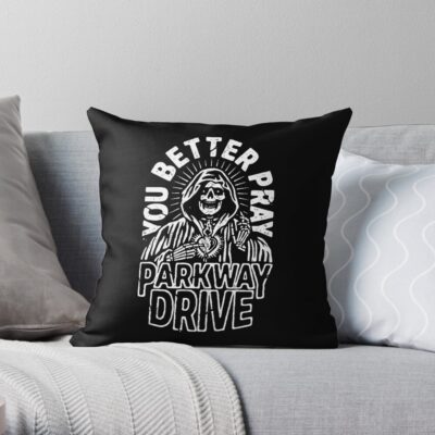 Gotta Parkin' Lot Throw Pillow Official Parkway Drive Merch